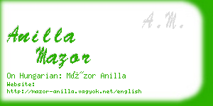 anilla mazor business card